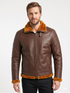 Men PPH Real Leather Jacket with Artificial Shearling Lining Style - 1010