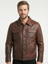 Men Persian Biker Cafe Racer Waxed Leather Jacket Style - 1020
