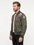 Men Military Inspired CWU Flight Bomber Fabric Jacket Style - 1208