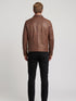 Men YBC Real Leather Chore Car Coat Style - 1023