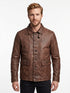 Men YBC Real Leather Chore Car Coat Style - 1023