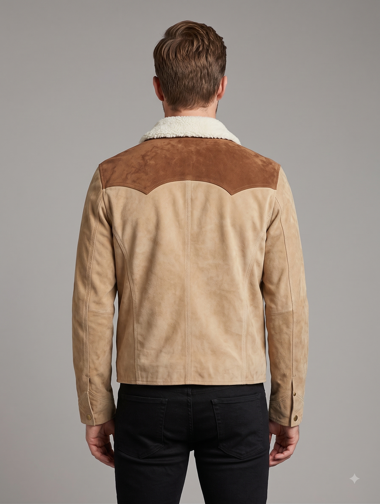 Men Yellowstone Kevin Costner John Dutton Suede Leather Jacket Style - 1064