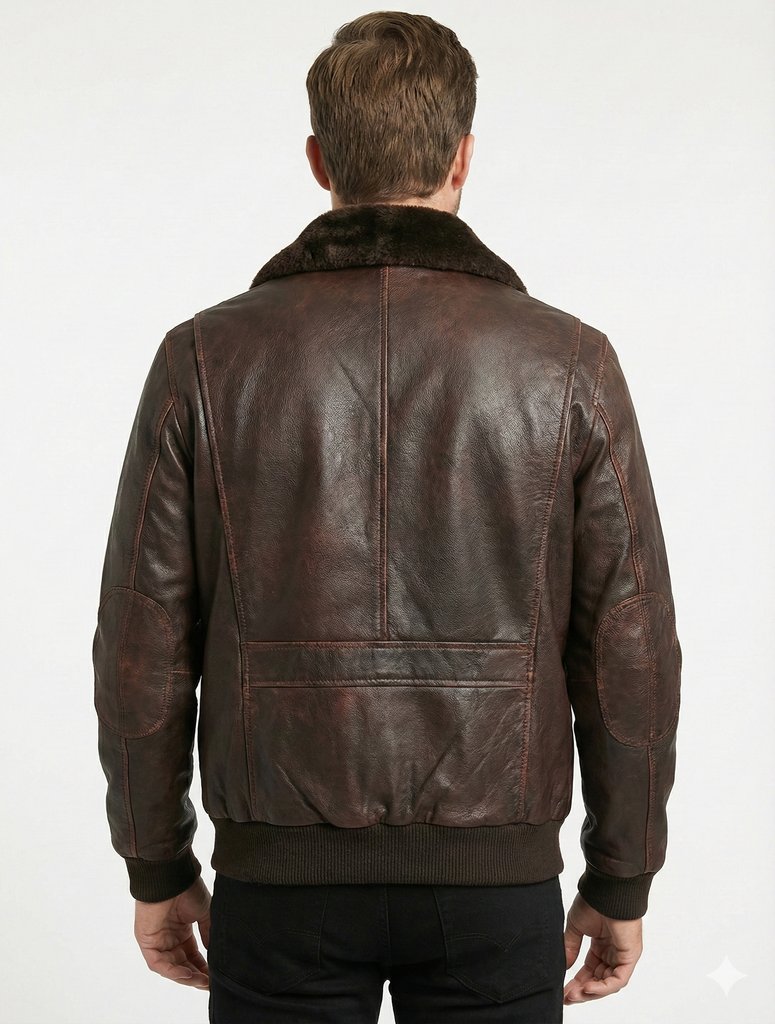Men Alex-2 Cafe Racer Distess Brown Real Leather Jacket Style - 778