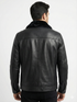 Men Elegant Lambskin Biker Leather Jacket Removable Fur Collar Style - 614