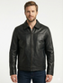 Men Elegant Lambskin Biker Leather Jacket Removable Fur Collar Style - 614