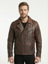 Men MPX Biker Brando Motorcycle Real Leather Jacket Style - 1032