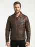 Men MPX Biker Brando Motorcycle Real Leather Jacket Style - 1032