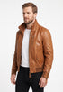 Men Safari Detachable Hooded Bomber Lambskin Leather Jacket Style - 378