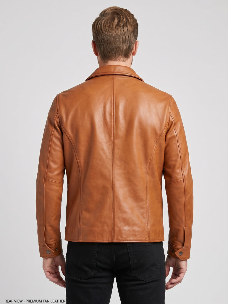 Men YRTC Biker Cafe Racer Leather Jacket Style - 957