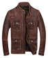 Men ZQS Biker Real Leather Jacket Style - 839