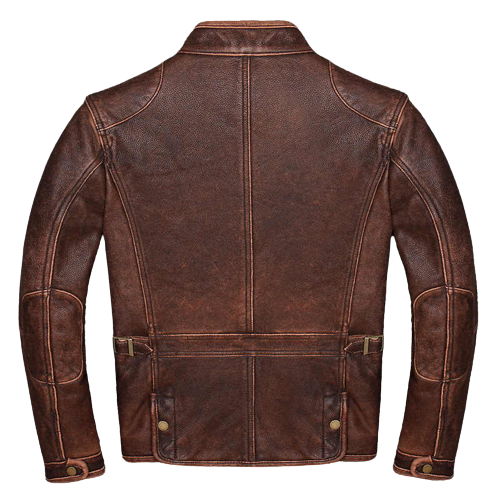 Men ZQS Biker Real Leather Jacket Style - 839