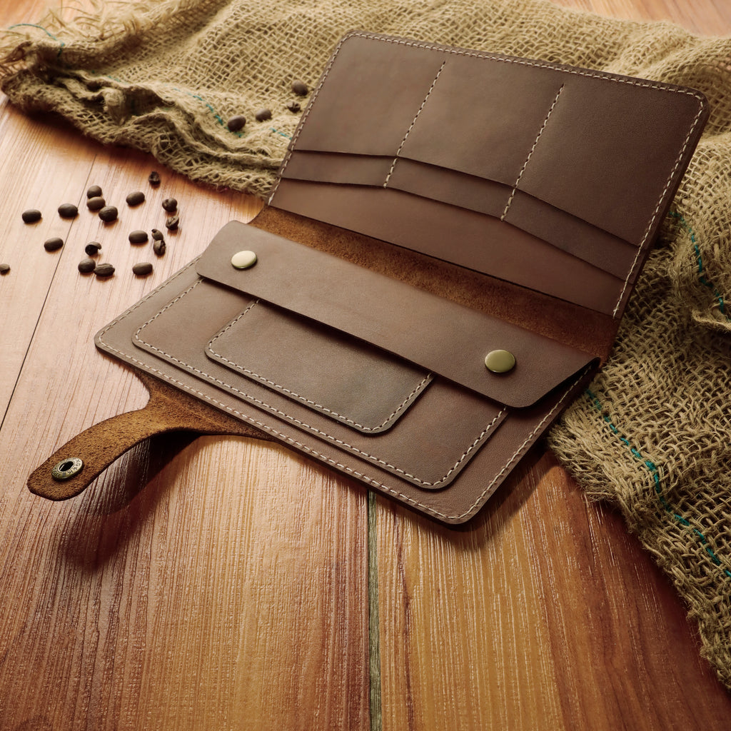 Ladies Organiser Purse - Real Leather Wallet with Mobile Phone Compartment