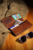 Ladies Organiser Purse - Real Leather with RFID Protection - 12 Credit Card Wallet with Mobile Phone Compartment