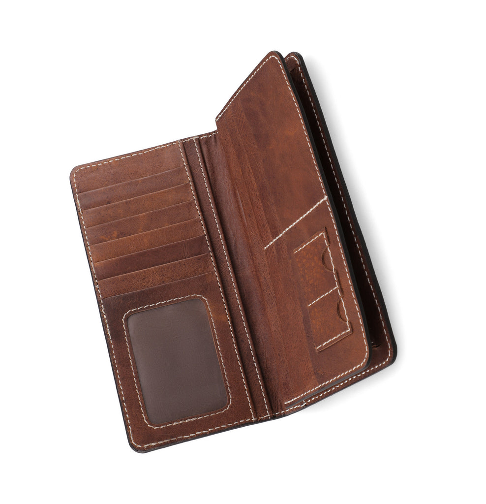 Ladies Organiser Purse - Real Leather with RFID Protection - 12 Credit Card Wallet with Mobile Phone Compartment