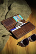 Ladies Organiser Purse - Real Leather with RFID Protection - 12 Credit Card Wallet with Mobile Phone Compartment
