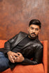 Men Erise Real Leather Blazer Two Button Coat Style - 716-A