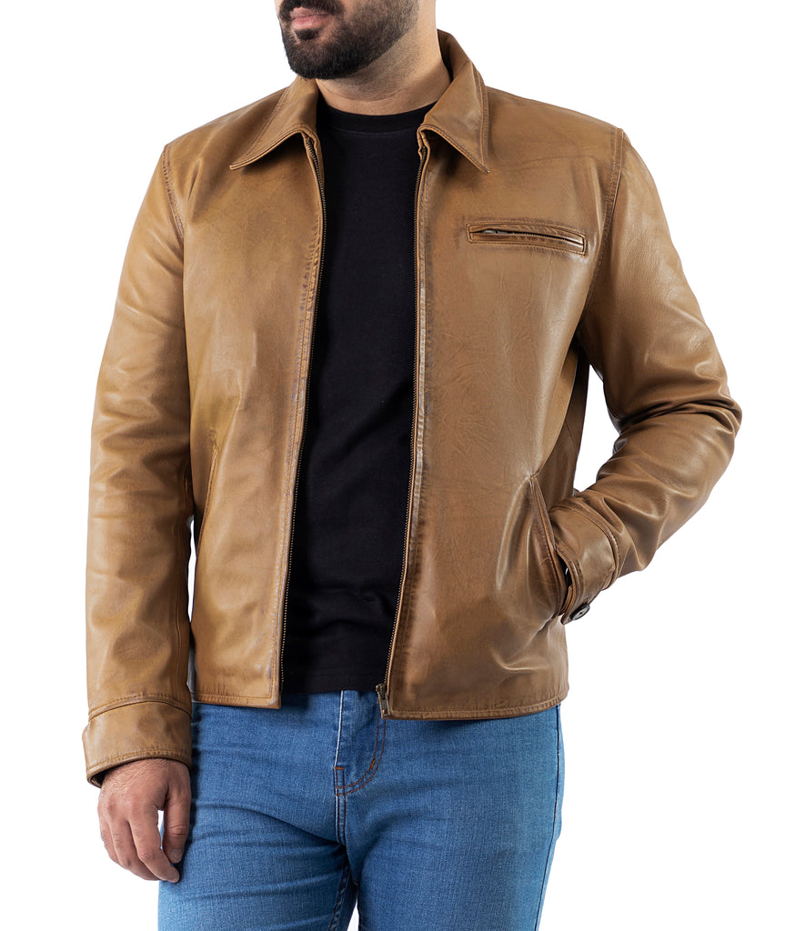 Men RLP Biker Real Leather Jacket Style - 943