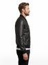Men Ryan Bomber Black Leather Jacket Style - 166