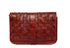 Women Leather Brown Vintage Clutch Bag Purse Braided Evening Bag for Party Genuine Cowhide Leather