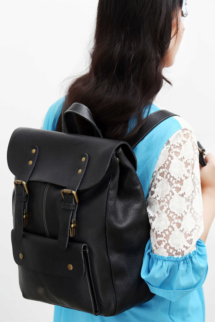 Real Leather Backpack Rucksack Fashion Bag Weekender Bag Daypack School Bag