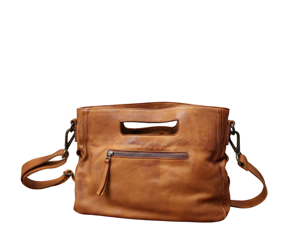 Women's Genuine Cow Hide vintage Full Grain Real Shoulder Cross Body Handbag