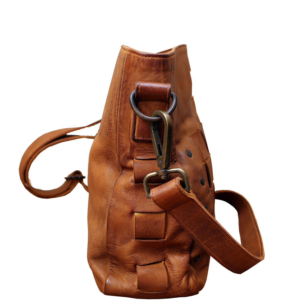 Women's Genuine Cow Hide vintage Full Grain Real Shoulder Cross Body Handbag