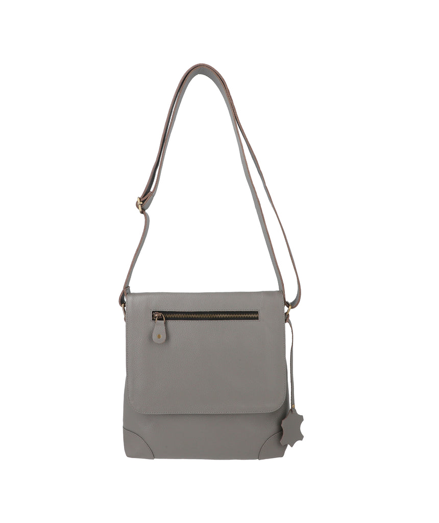 Women Genuine Leather Messenger Bag with Long Shoulder Strap - Anti-Theft Crossbody Bag