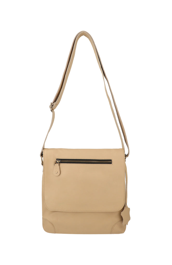 Women Genuine Leather Messenger Bag with Long Shoulder Strap - Anti-Theft Crossbody Bag