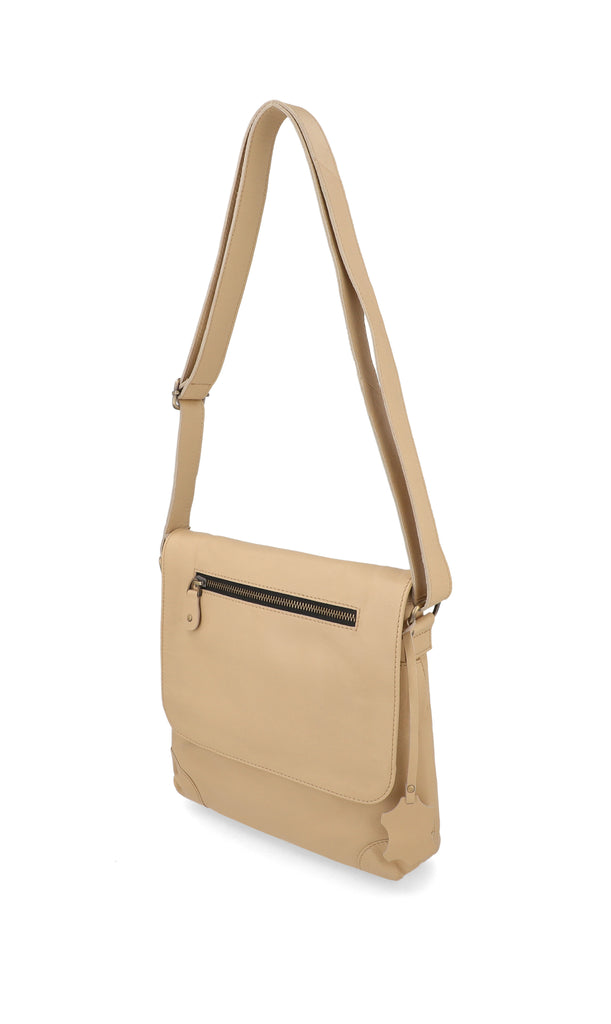 Women Genuine Leather Messenger Bag with Long Shoulder Strap - Anti-Theft Crossbody Bag