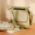 Women Genuine Leather Messenger Bag with Long Shoulder Strap - Anti-Theft Crossbody Bag