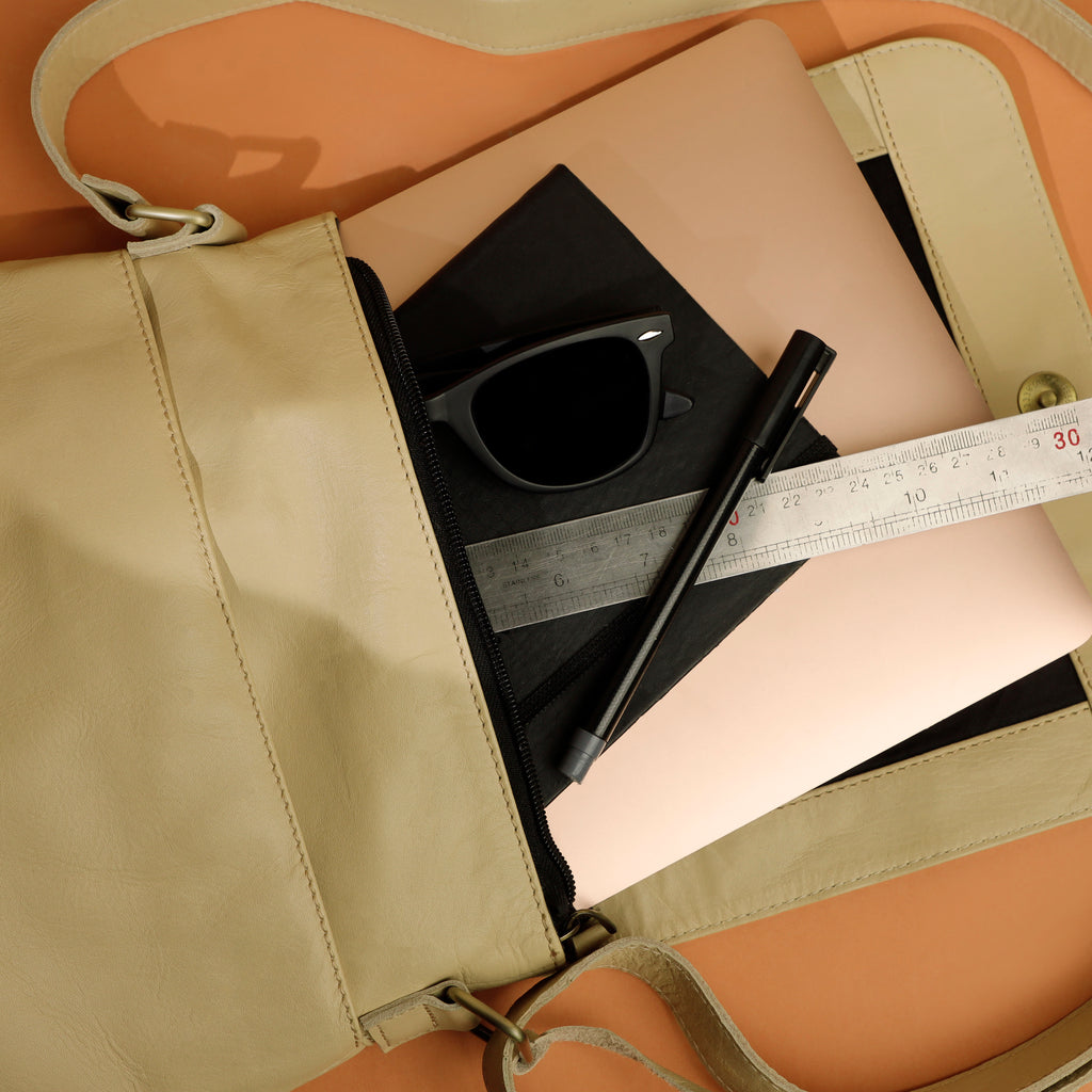 Women Genuine Leather Messenger Bag with Long Shoulder Strap - Anti-Theft Crossbody Bag