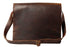 Men Leather Messenger Shoulder Bag - Fits 13 to 14 Inch Laptop - Medium/Large Work Bag For A4 Notebooks