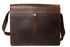 Men Leather Messenger Shoulder Bag - Fits 13 to 14 Inch Laptop - Medium/Large Work Bag For A4 Notebooks