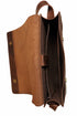 Men Leather Messenger Shoulder Bag - Fits 13 to 14 Inch Laptop - Medium/Large Work Bag For A4 Notebooks