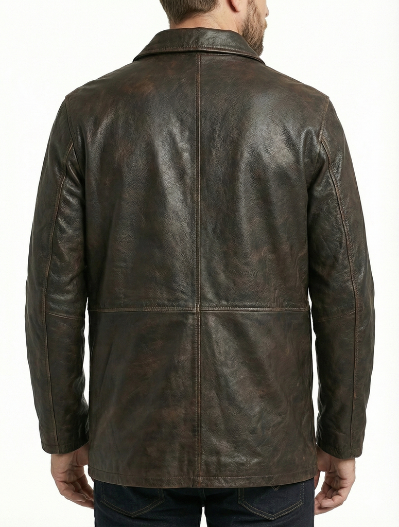 Men Supernatural Distress Leather Jacket Style - 184