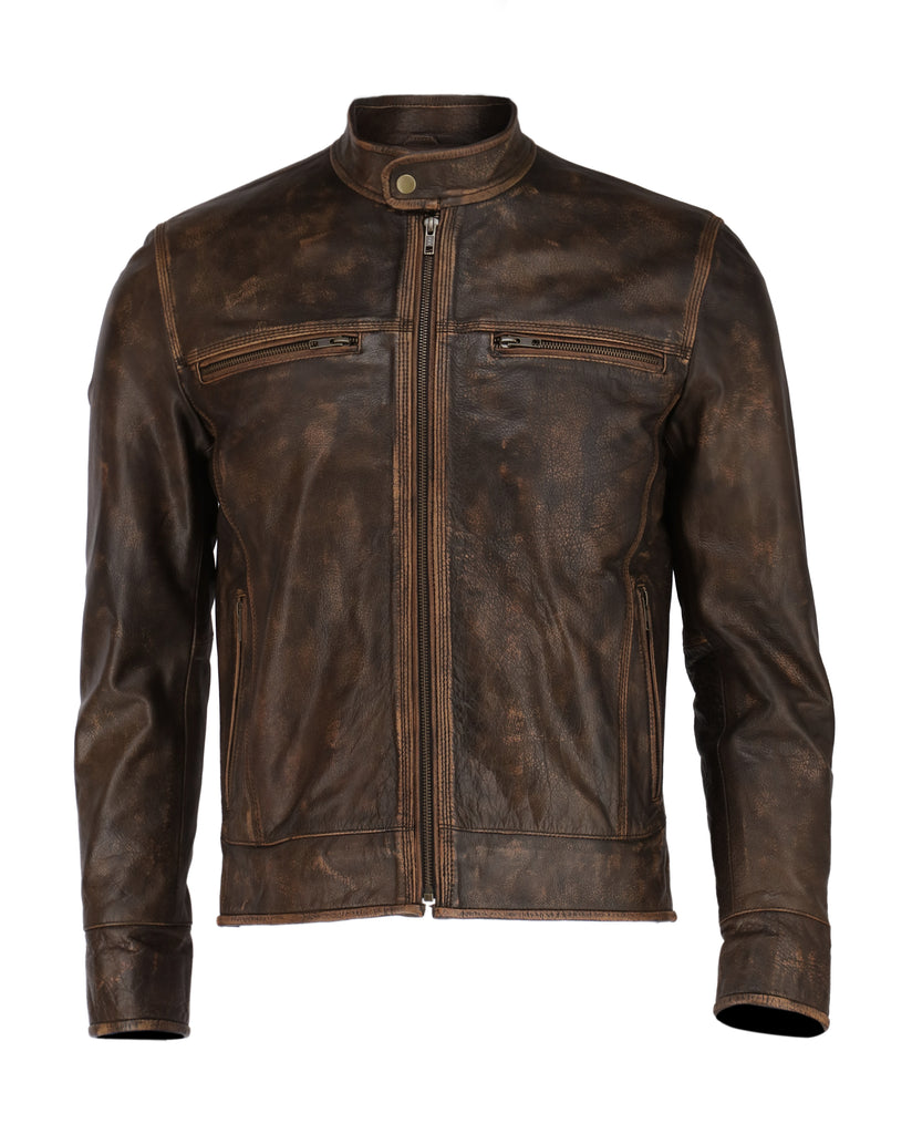 Men TS Cafe Racer Leather Jacket Style - 311