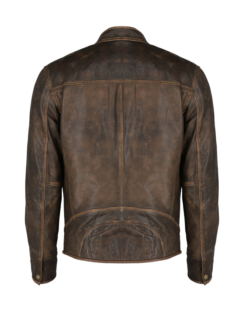 Men TS Cafe Racer Leather Jacket Style - 311