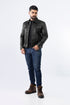 Men Trucker Distress Black Real Leather Jacket Style - 785