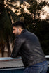 Men Trucker Distress Black Real Leather Jacket Style - 785