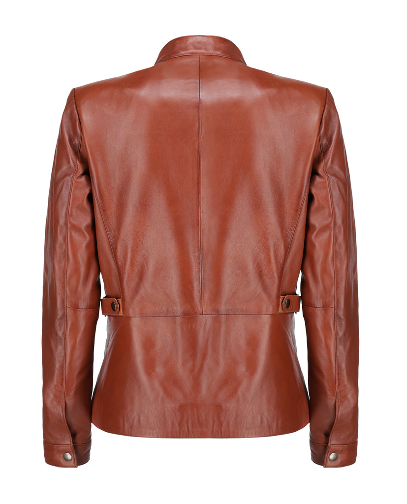 Woman Real Leather Classic Jacket Soft Lambskin