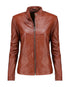 Woman Real Leather Classic Jacket Soft Lambskin