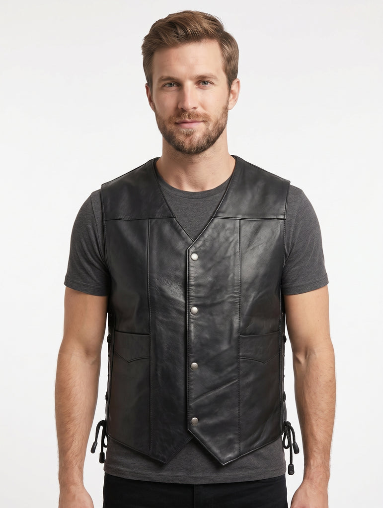 Men Walking Dead Daryl Dixon Angel Wings Vest Real Leather Style - 216
