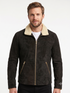 Men Walking Dead Season 4 Rick Grimes Brown Suede Jacket Style - 215