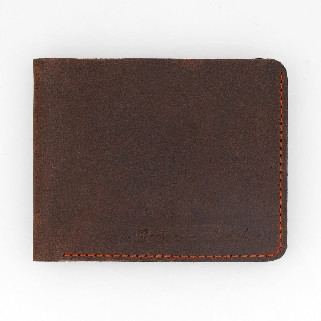 Men Genuine Crazy Horse Leather Wallet