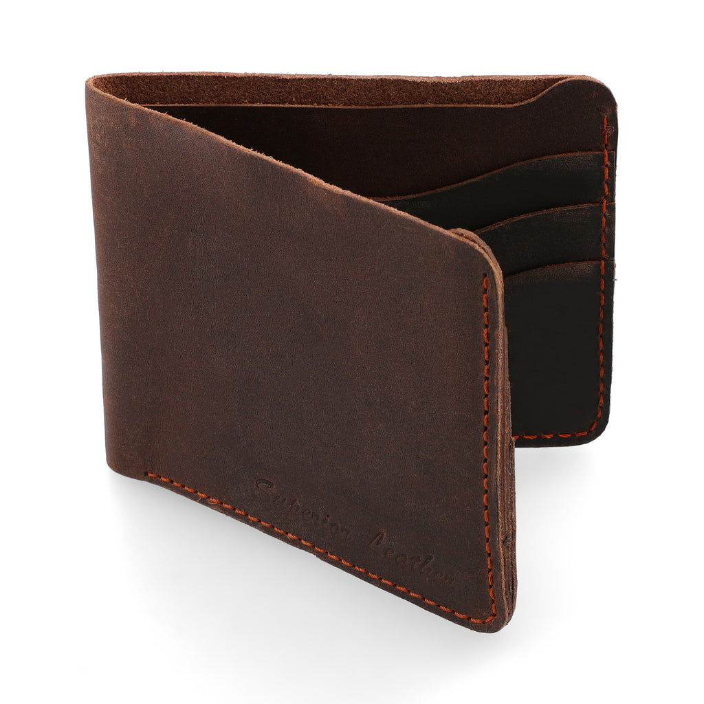 Men Genuine Crazy Horse Leather Wallet