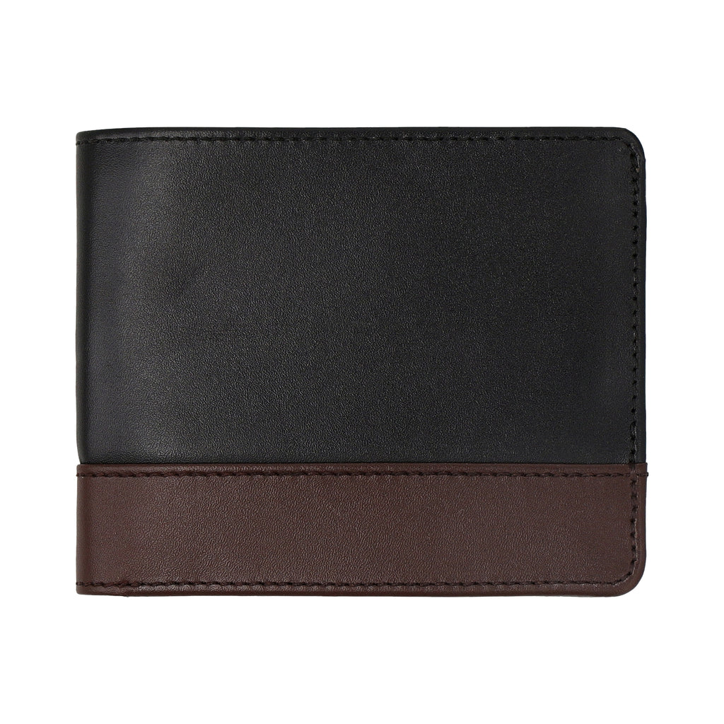 Men Genuine Leather RFID Blocking Bifold Wallet Sleek Design