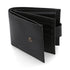 Mens Genuine Leather RFID Blocking Bifold Wallet Sleek Design with Strap