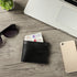 Mens Genuine Leather RFID Blocking Bifold Wallet Sleek Design with Strap