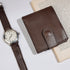 Mens Genuine Leather RFID Blocking Bifold Wallet Sleek Design with Strap
