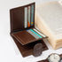 Mens Genuine Leather RFID Blocking Bifold Wallet Sleek Design with Strap